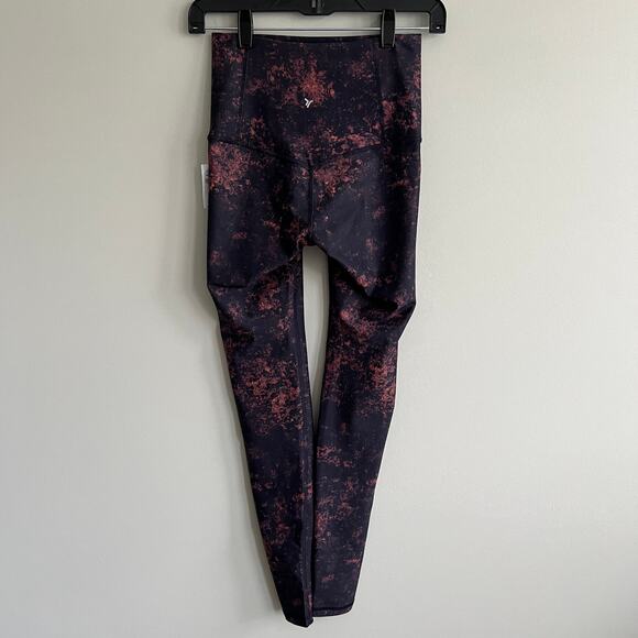 Old Navy Extra High Rise Powersoft Leggings Go Dry Purple Pink Galaxy XS NWT - Picture 4 of 7